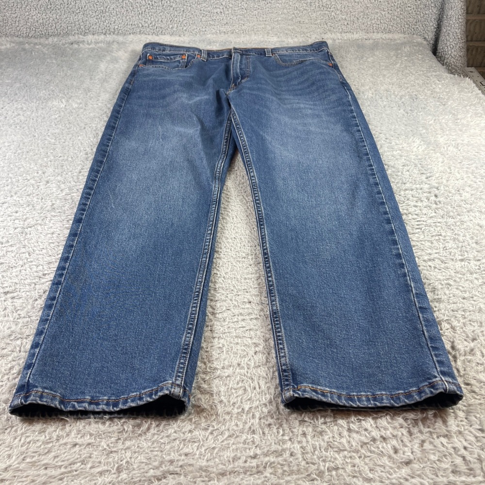Levis 505 Mens Blue Regular Fit Straight Leg Denim Jeans 38x30 00505-2601